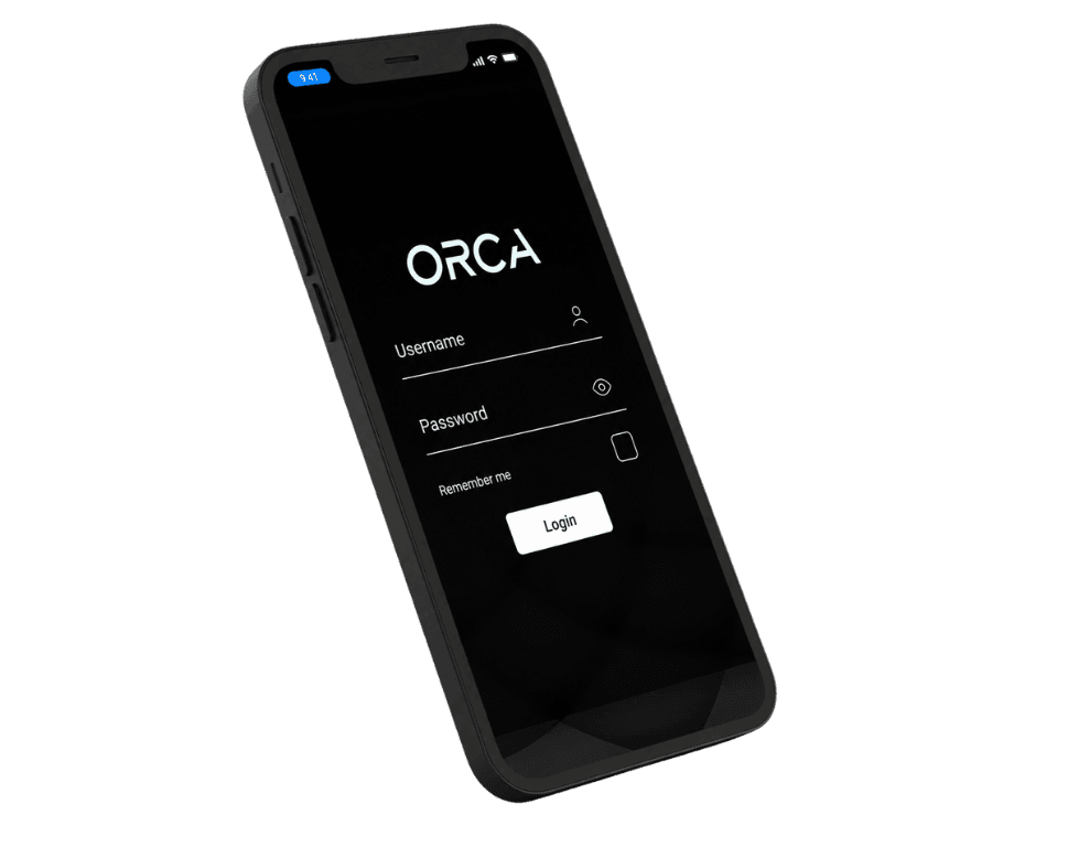 Orca Warehouse mobile app scanning barcode