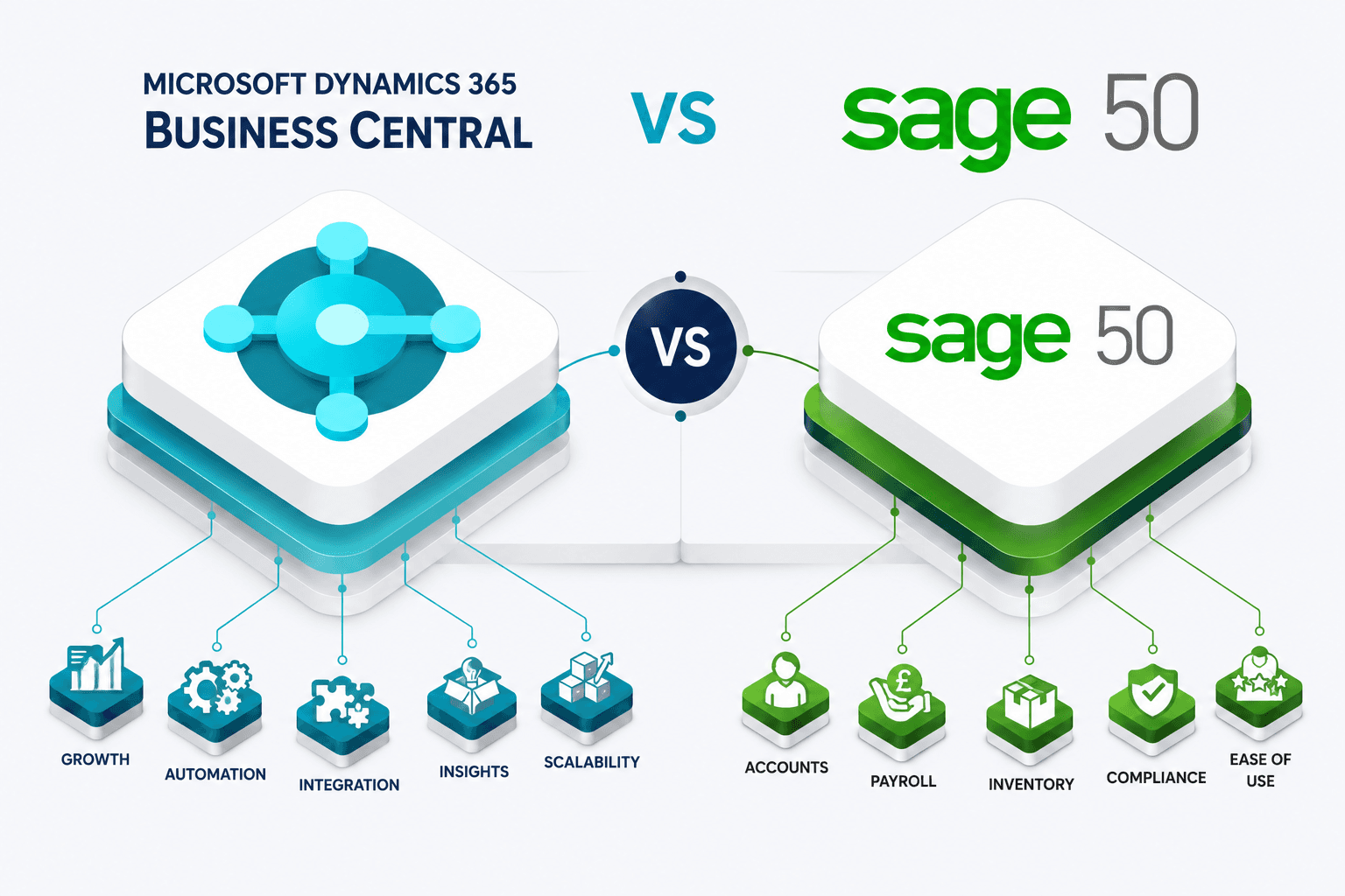 Sage 50 vs Microsoft Dynamics 365 Business Central